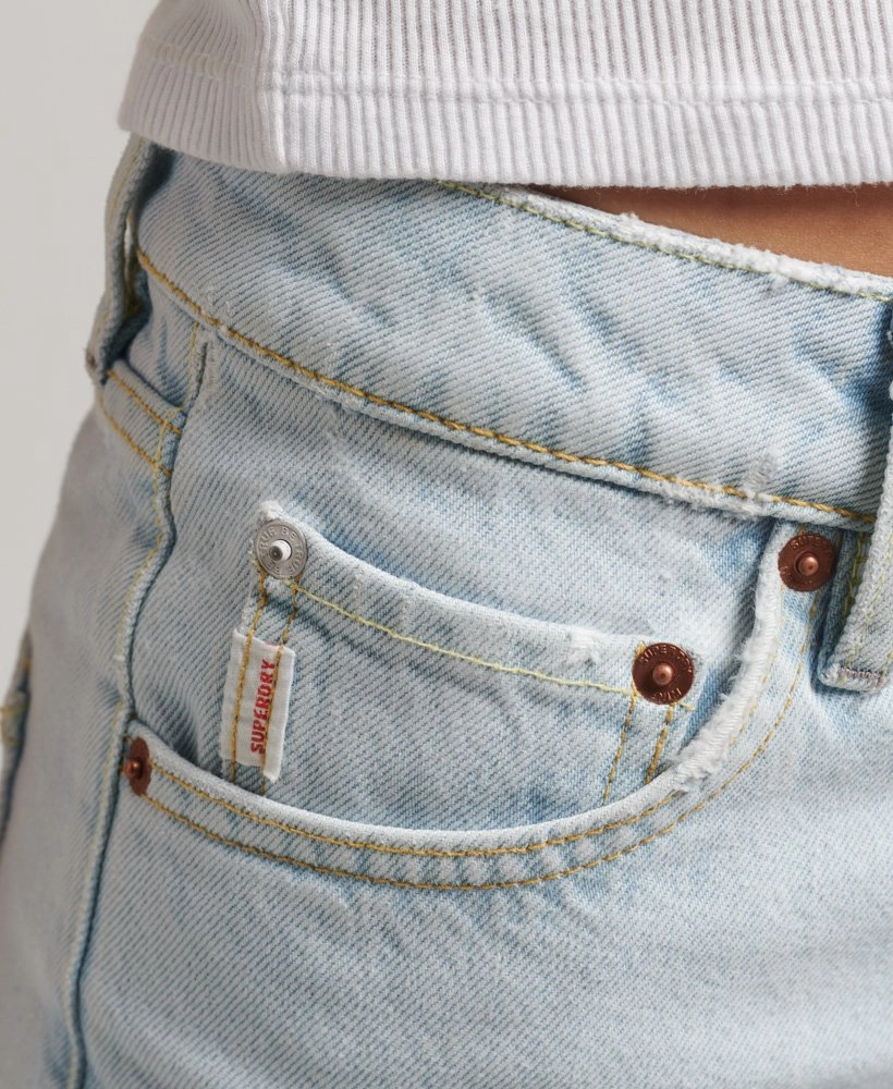 Vintage High Rise Straight Jeans | Light Indigo Vintage 30