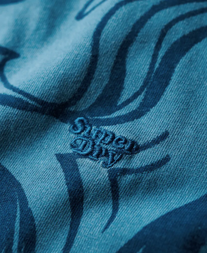 Vintage Overdye Printed Tee | Quayside Blue