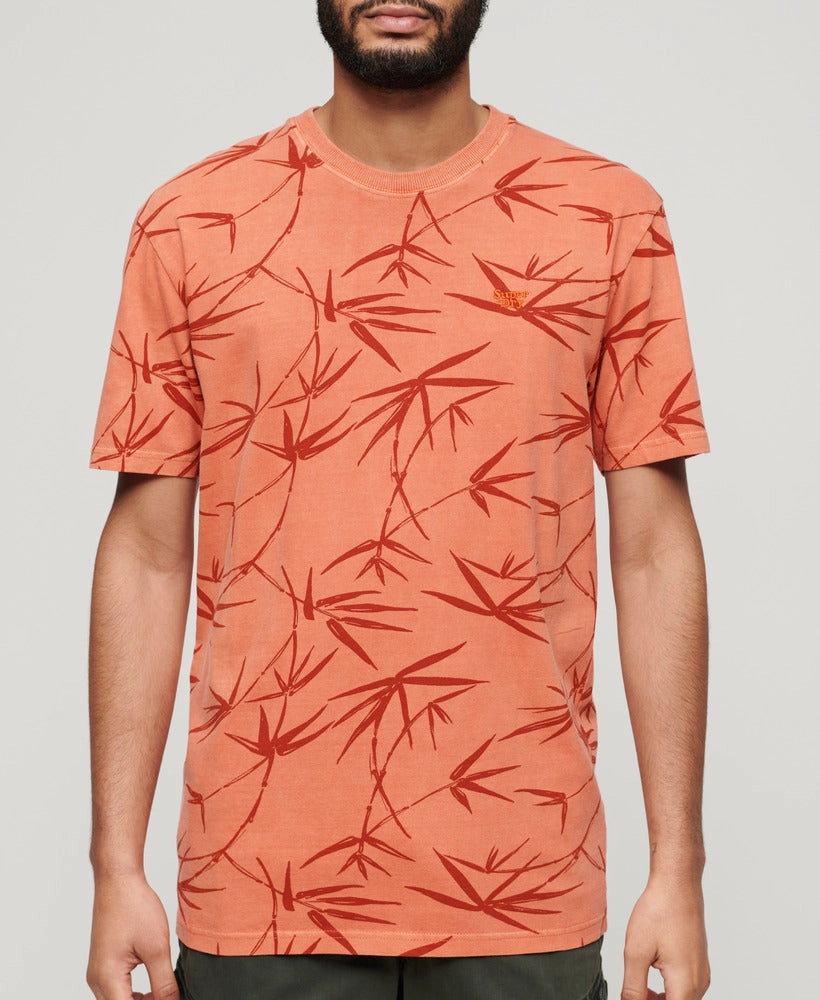 Vintage Overdye Printed Tee | Smoked Rust Orange