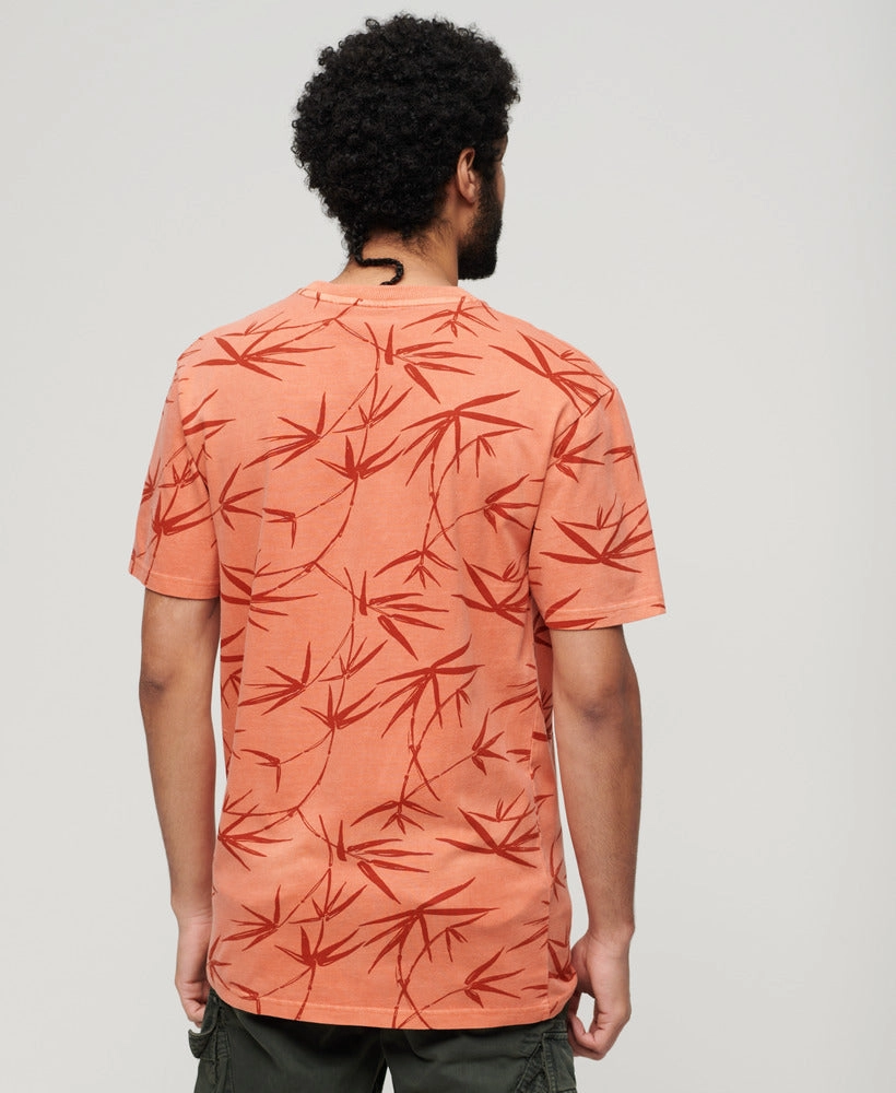 Vintage Overdye Printed Tee | Smoked Rust Orange