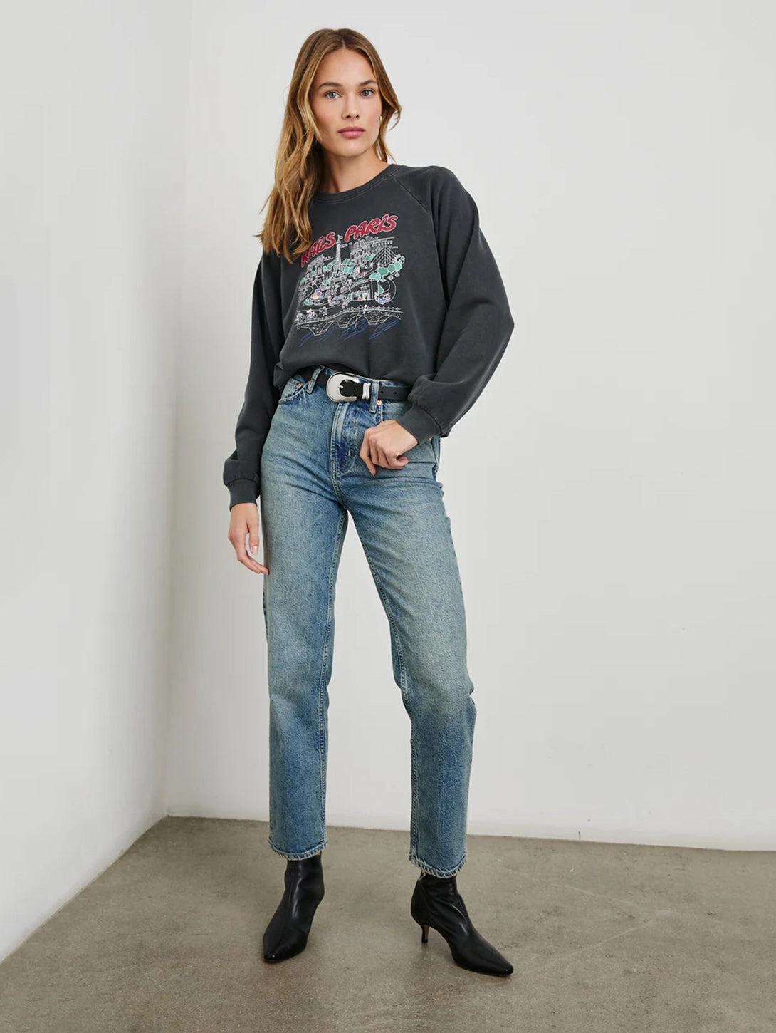 Vintage Raglan Sweatshirt - Rails Paris Map