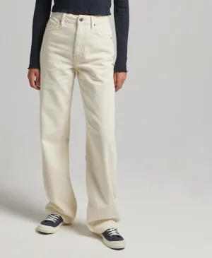 Vintage Wide Leg Cord Pants | Riff White 30