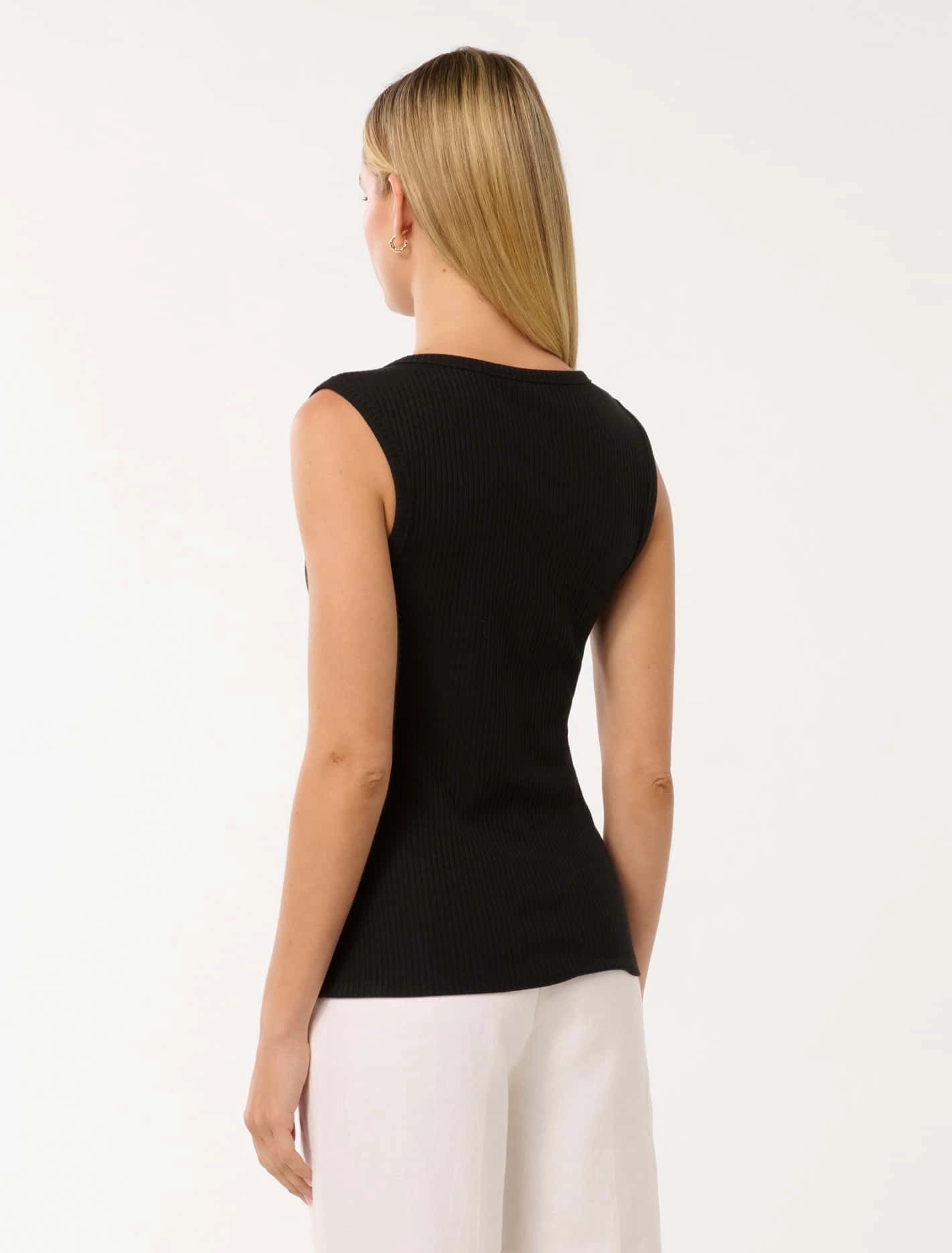 Violet Zip Front Rib Top