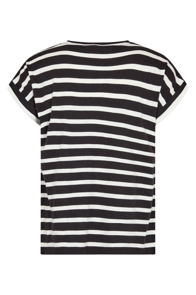 Viva Tee | Black w. Off-white | Skjorte fra Freequent