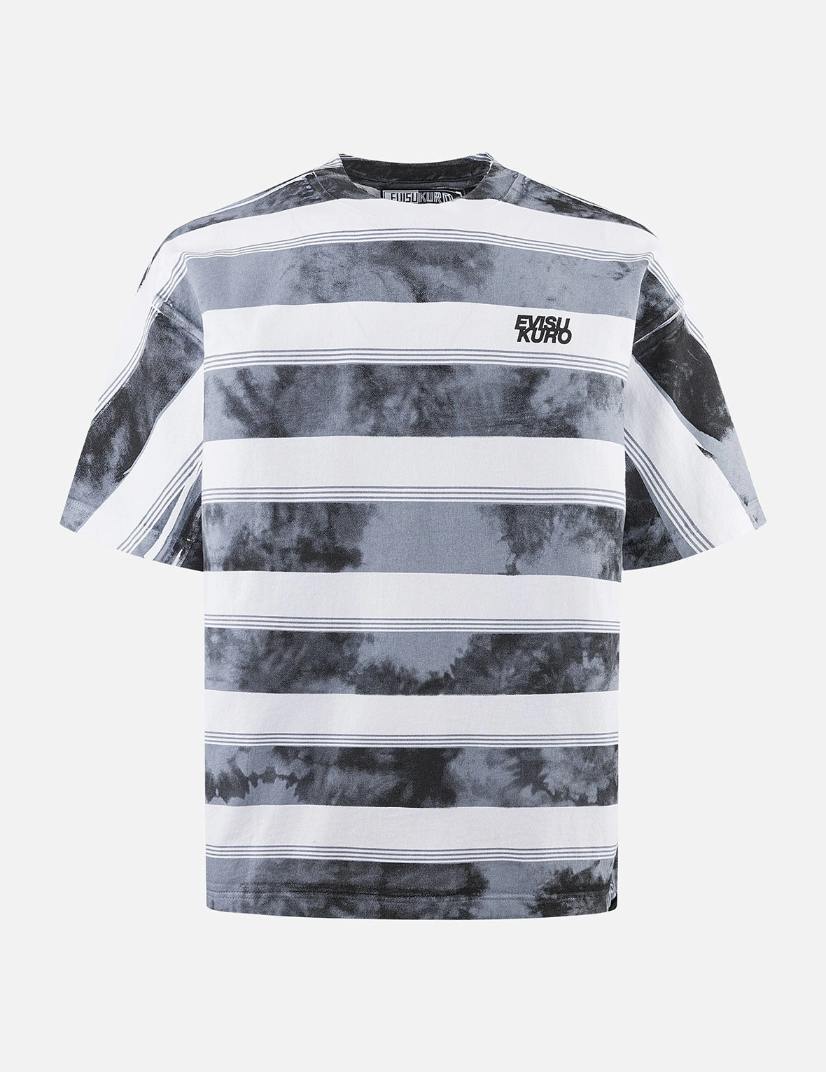 Washed Tie-Dye Stripe Loose Fit T-shirt