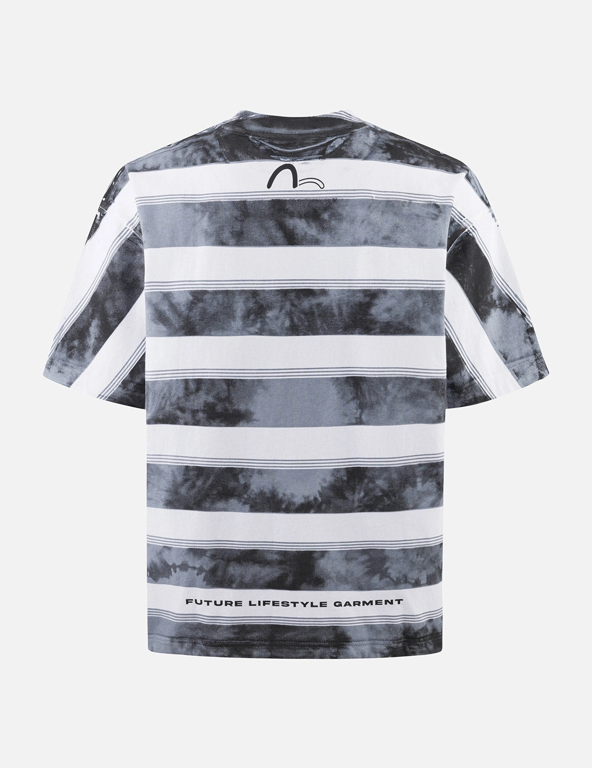 Washed Tie-Dye Stripe Loose Fit T-shirt
