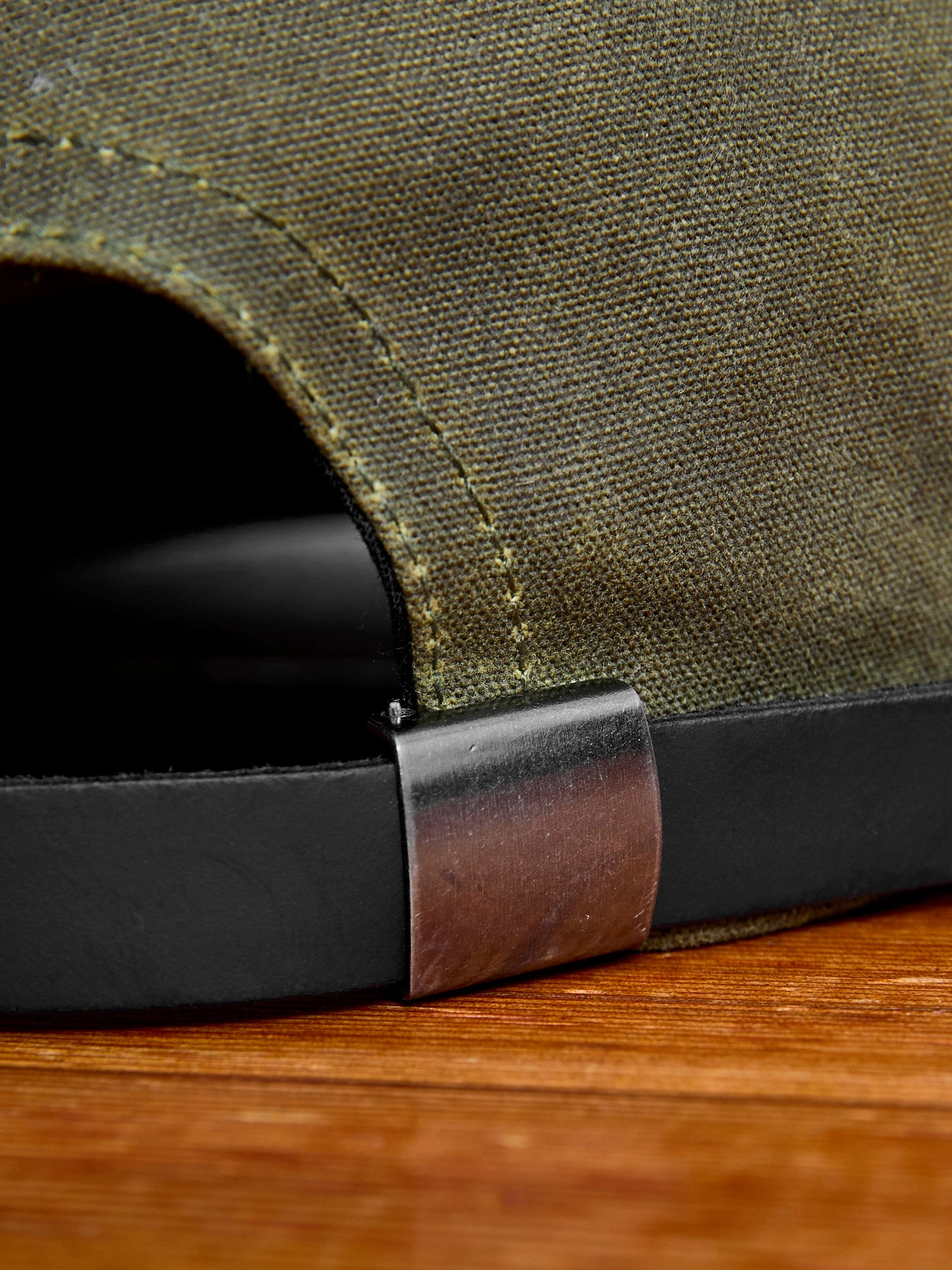 Waxed Canvas Baseball Cap in Olive