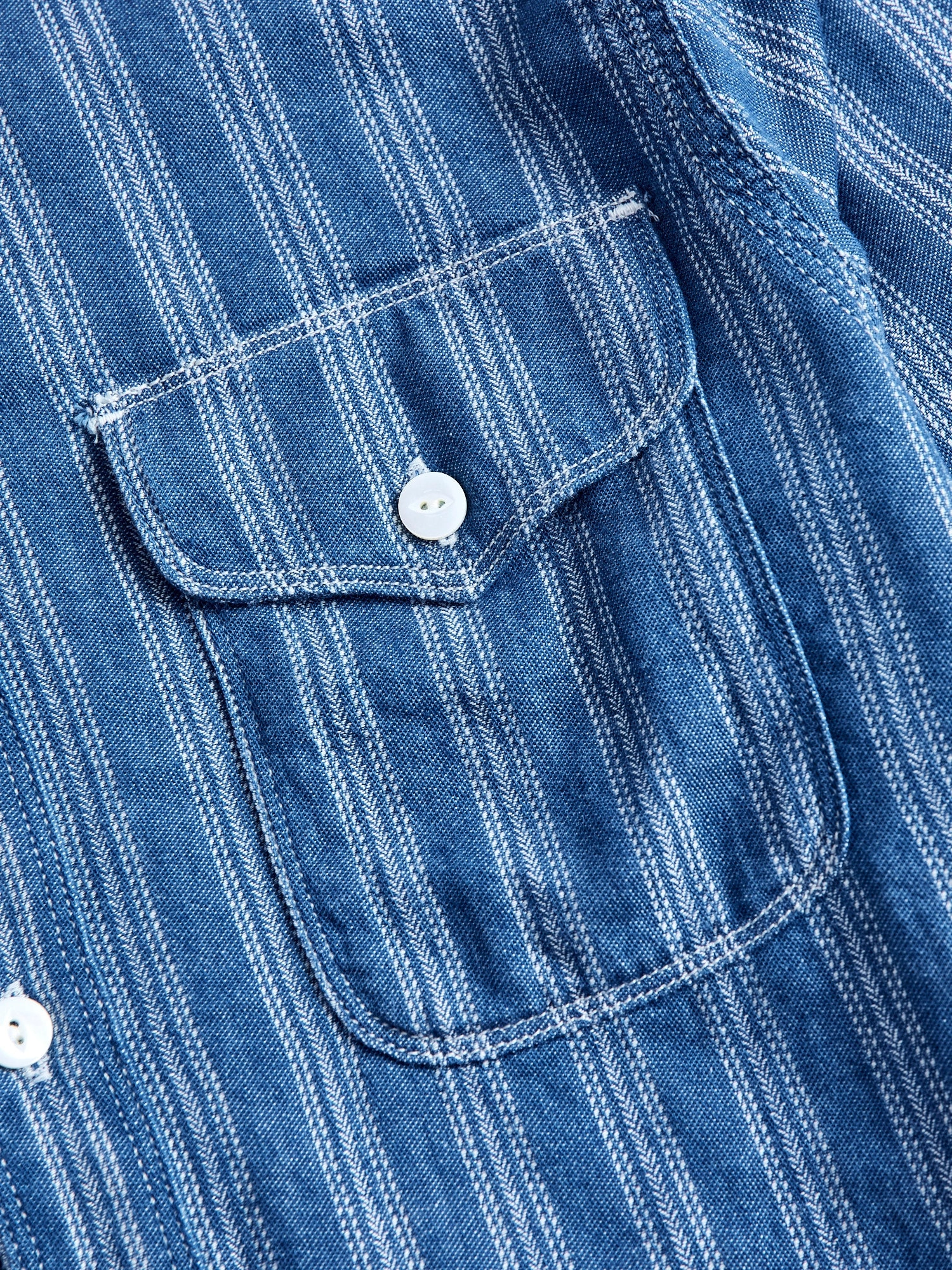 Wells Western Stripe Shirt in Indigo