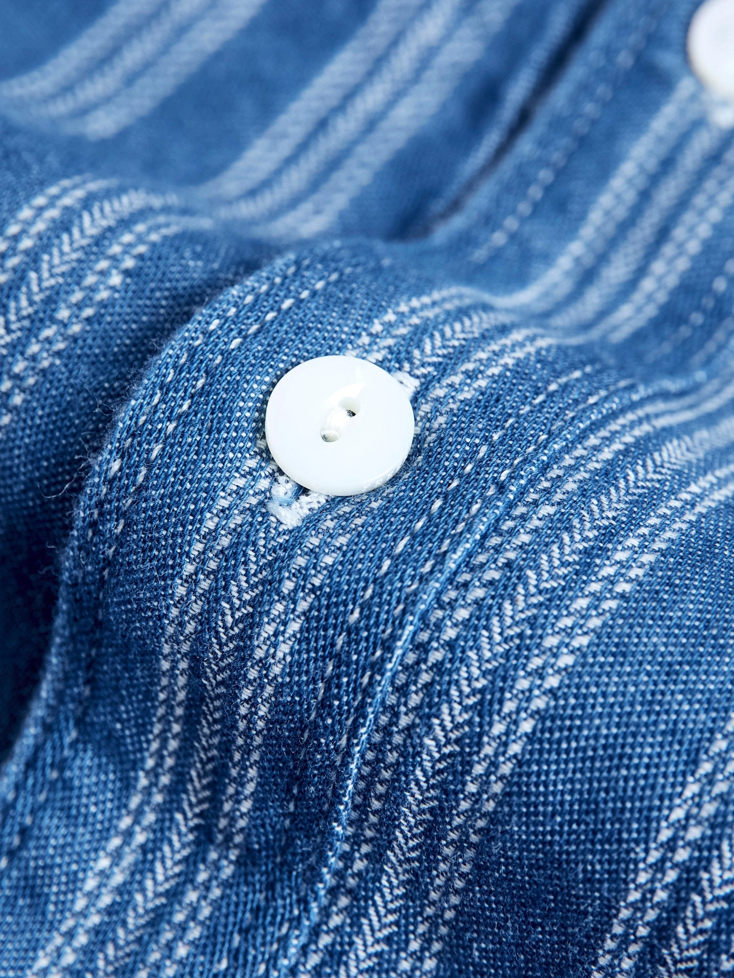 Wells Western Stripe Shirt in Indigo
