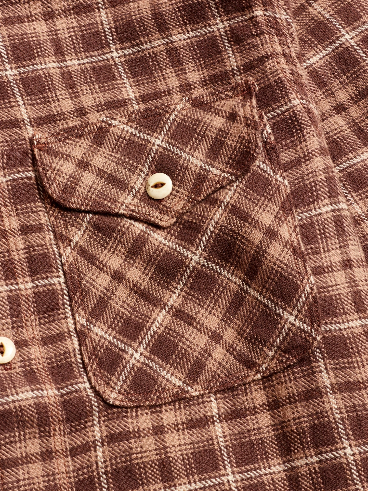 Wells Work Shirt in Brown Plaid