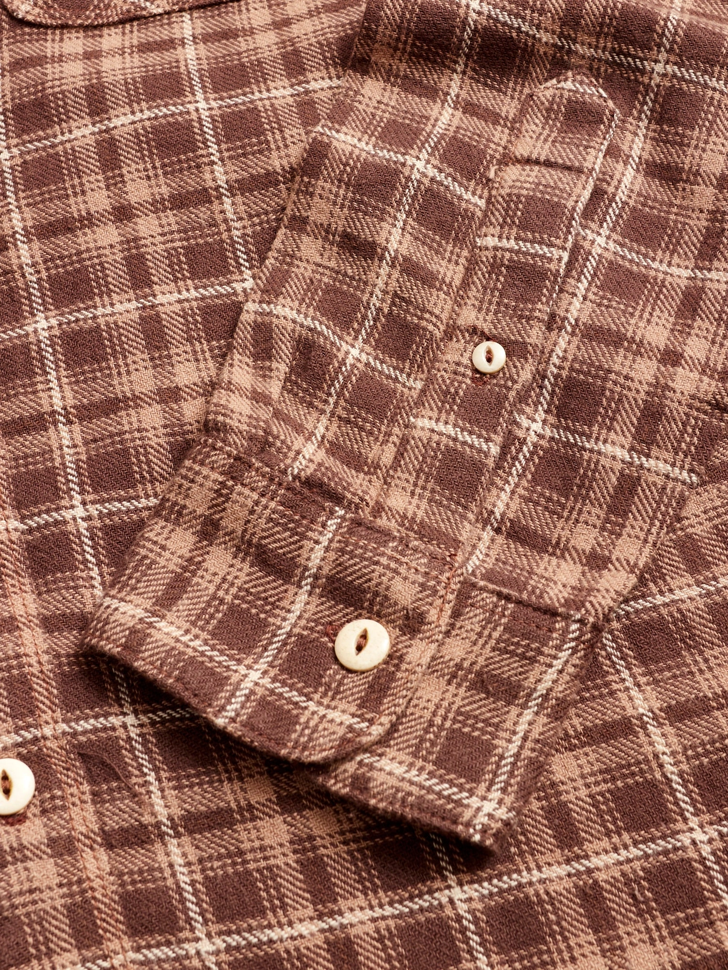 Wells Work Shirt in Brown Plaid