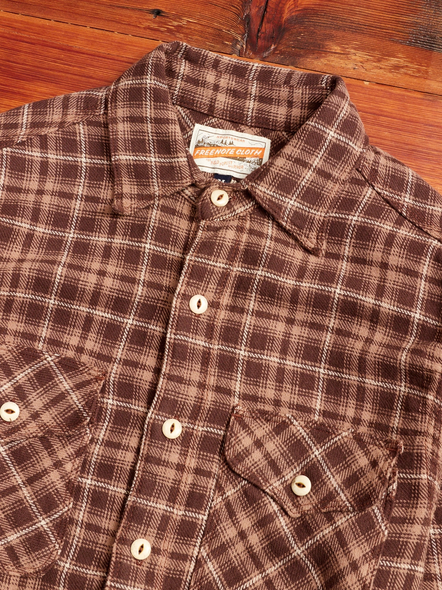 Wells Work Shirt in Brown Plaid