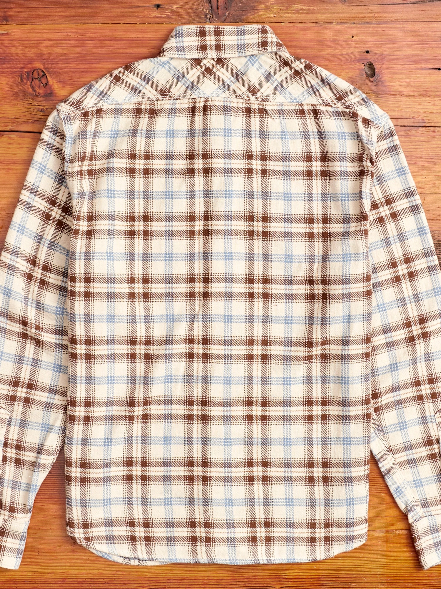 Wells Work Shirt in Cream Plaid