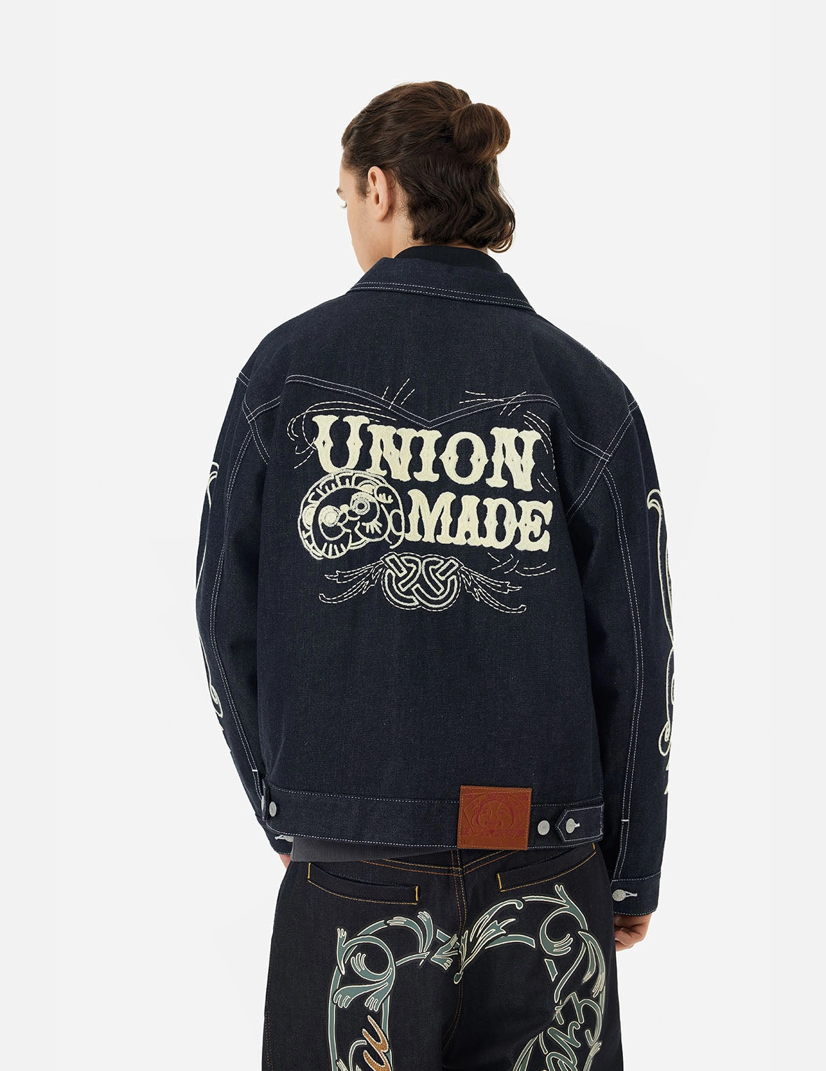 Western Style and Logo Embroidery Denim Jacket