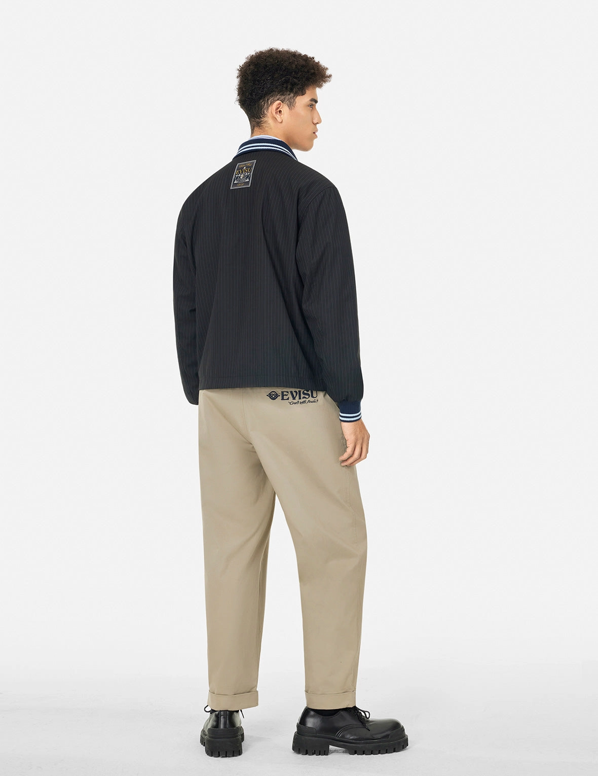 Wheel of Wisdom and Logo Embroidery Taper Chino