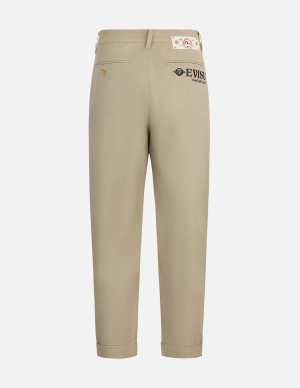 Wheel of Wisdom and Logo Embroidery Taper Chino