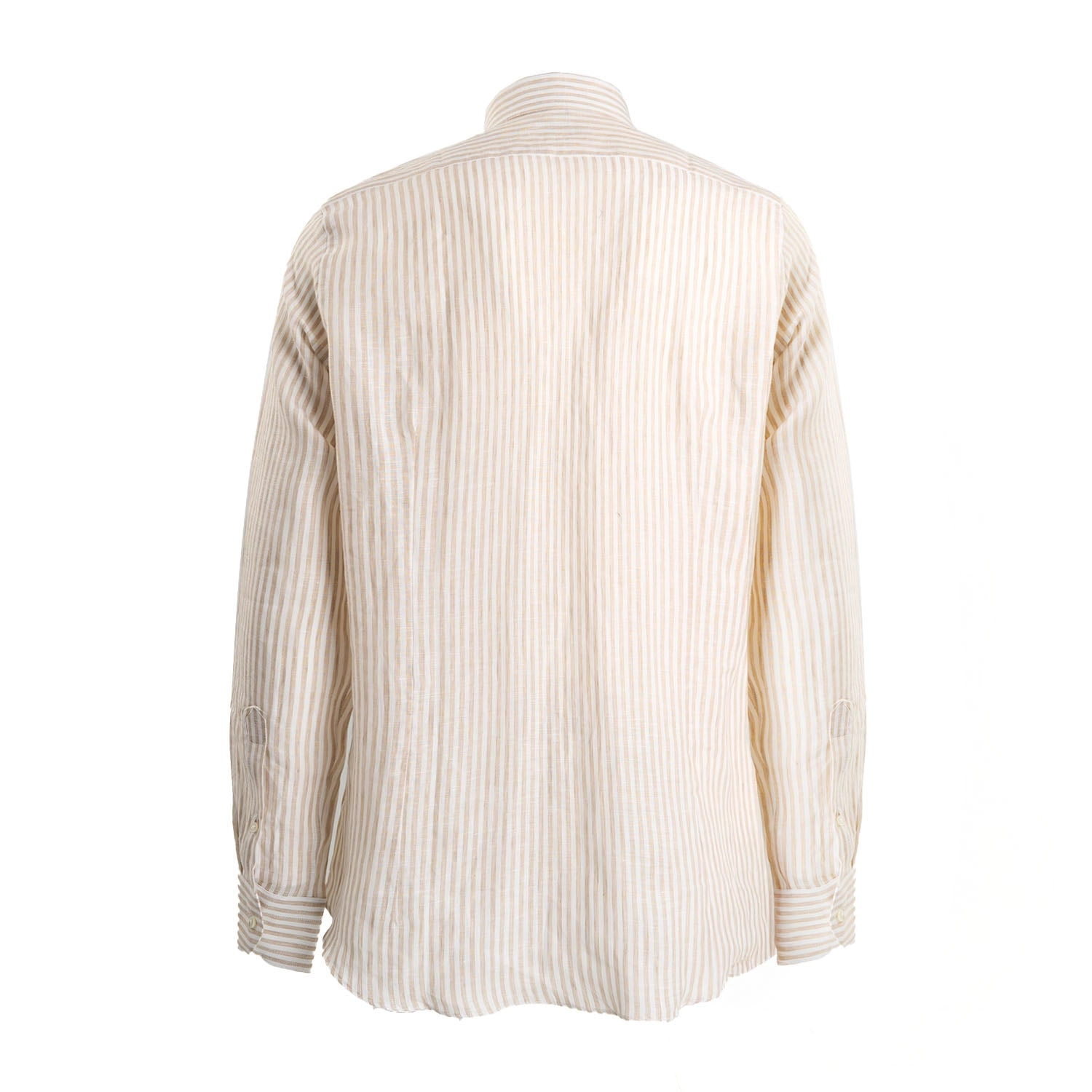 WHITE AND BEIGE LINEN SHIRT