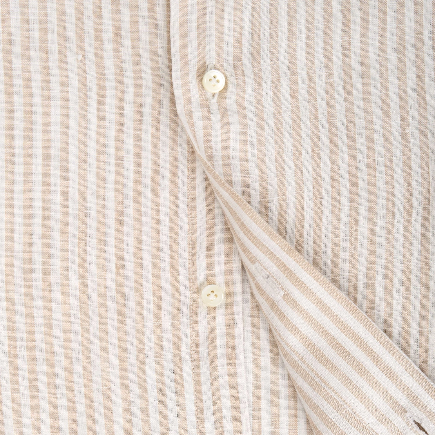 WHITE AND BEIGE LINEN SHIRT