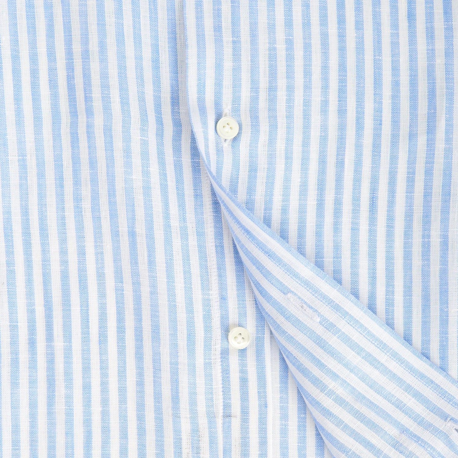 WHITE AND LIGHT BLUE LINEN SHIRT