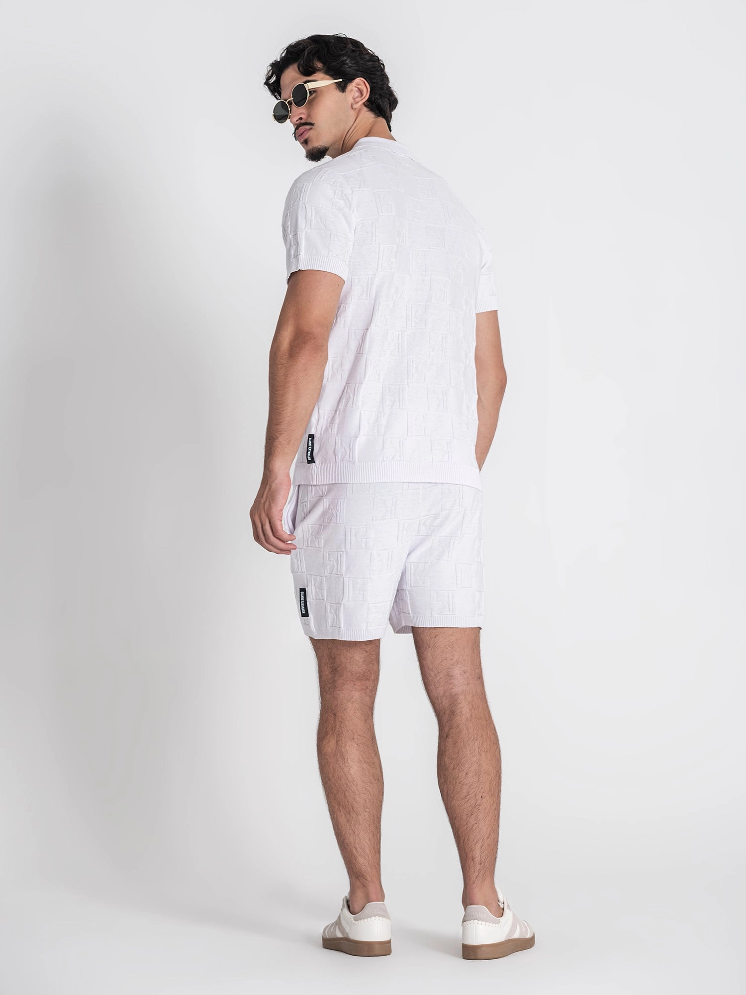 White Clone Knit Shirt