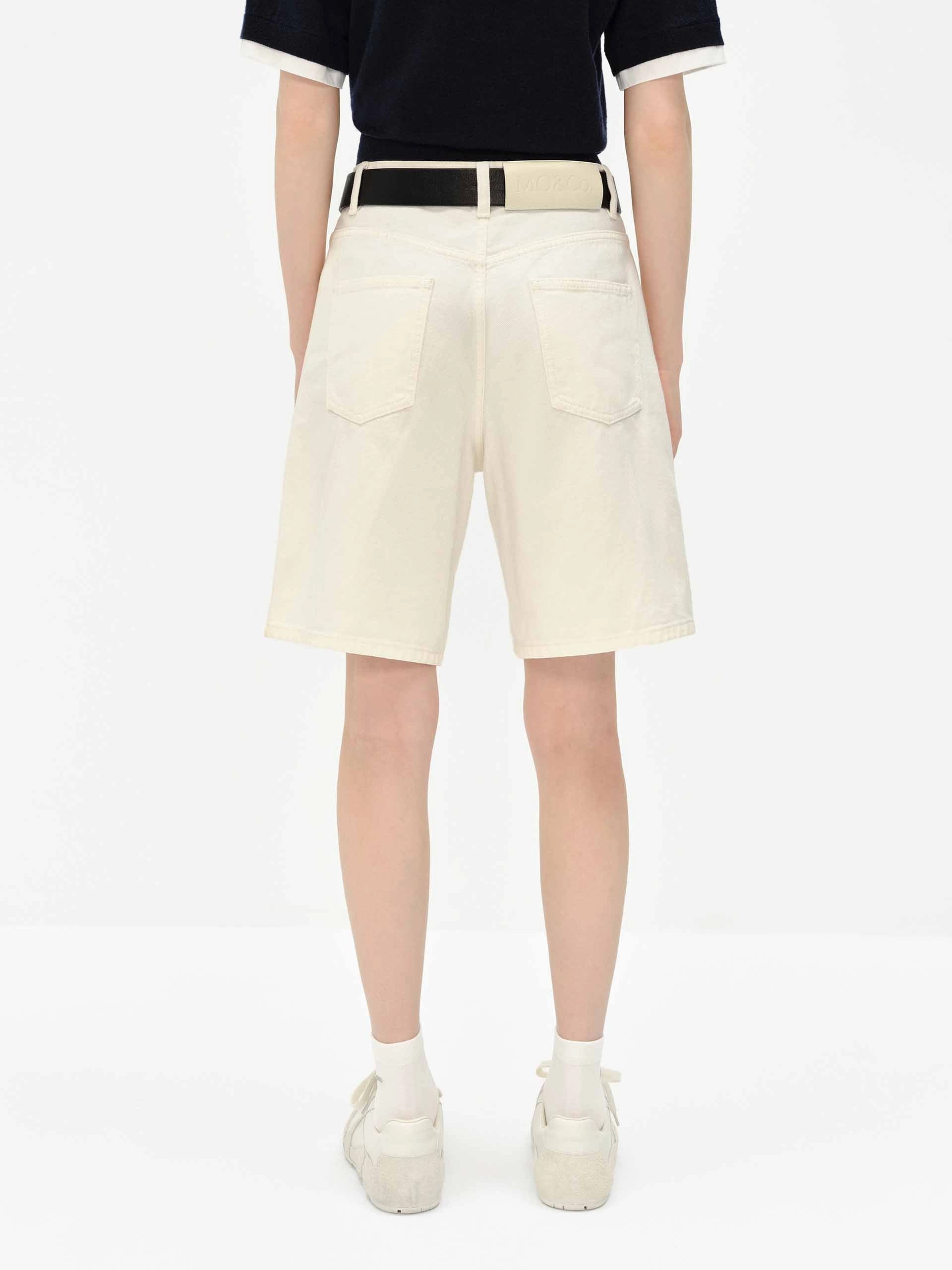 White Denim Shorts