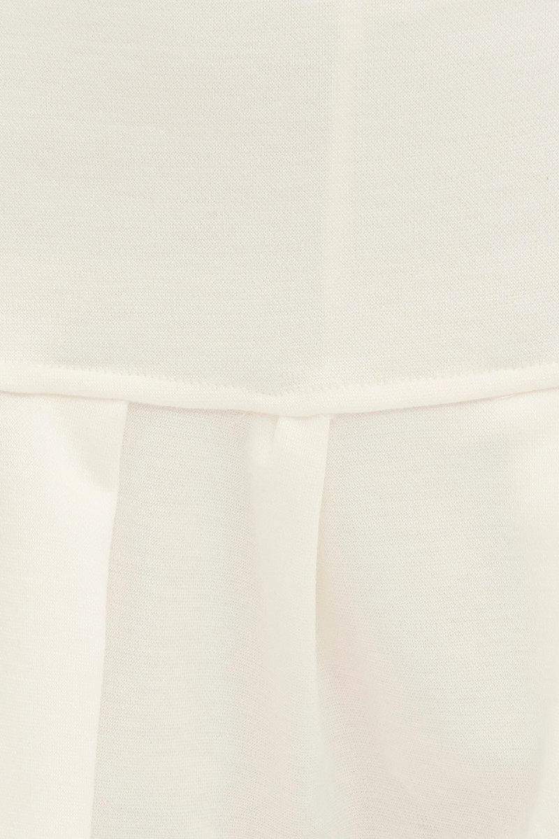 White Micro Mini Skirt Low Rise Tennis Jersey Lined