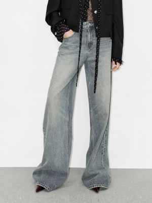 Wide Leg Cotton Jeans