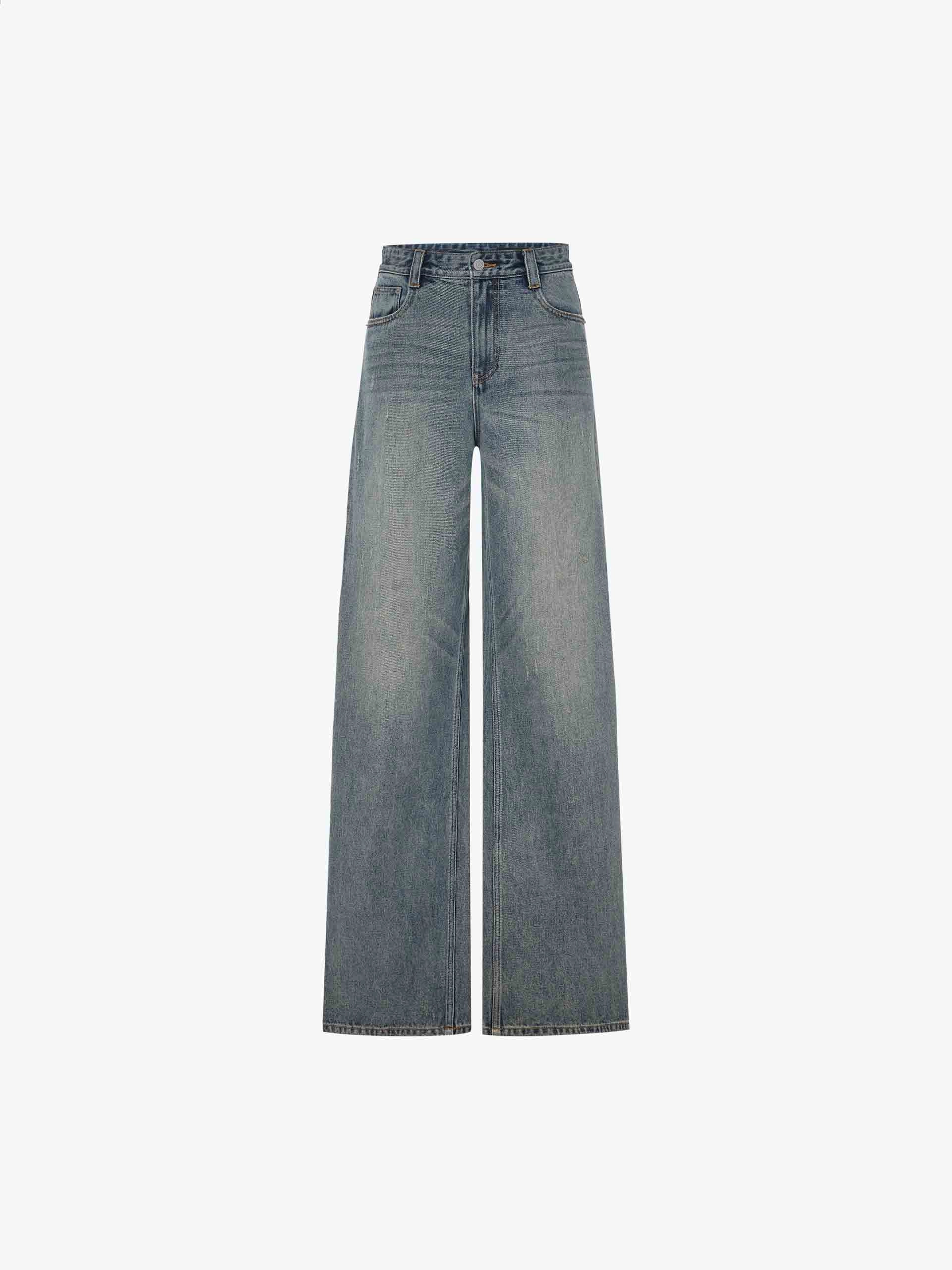 Wide Leg Cotton Jeans