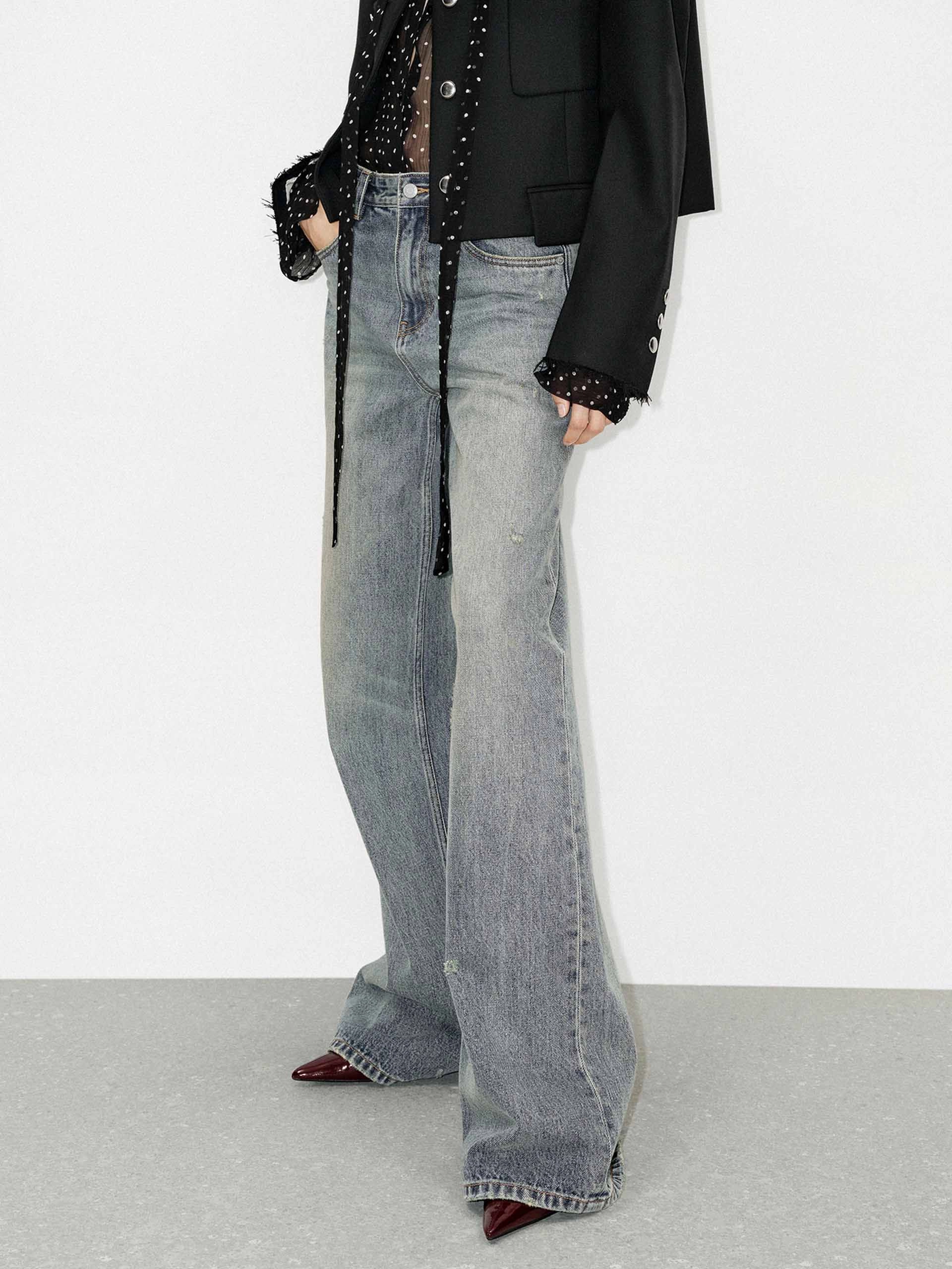 Wide Leg Cotton Jeans