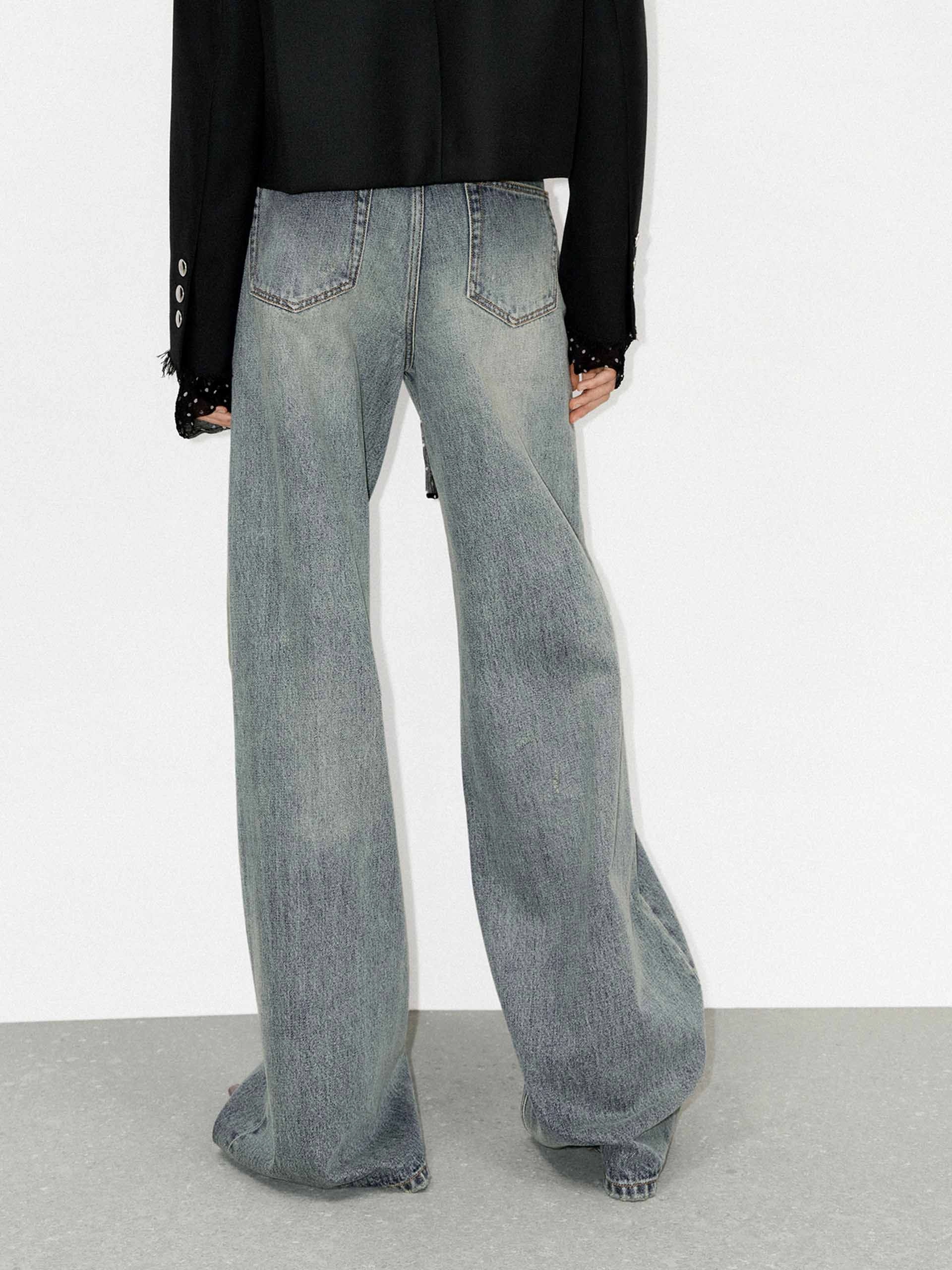 Wide Leg Cotton Jeans