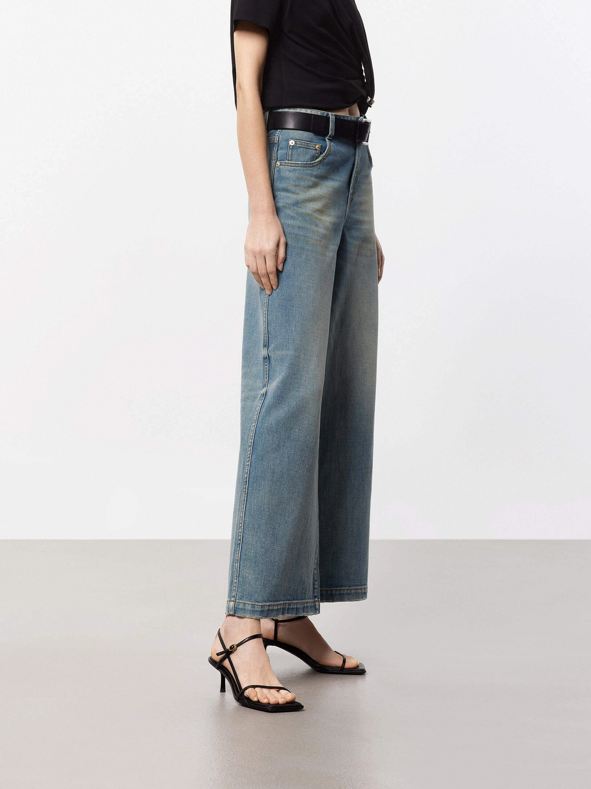 Wide Leg Denim Jeans