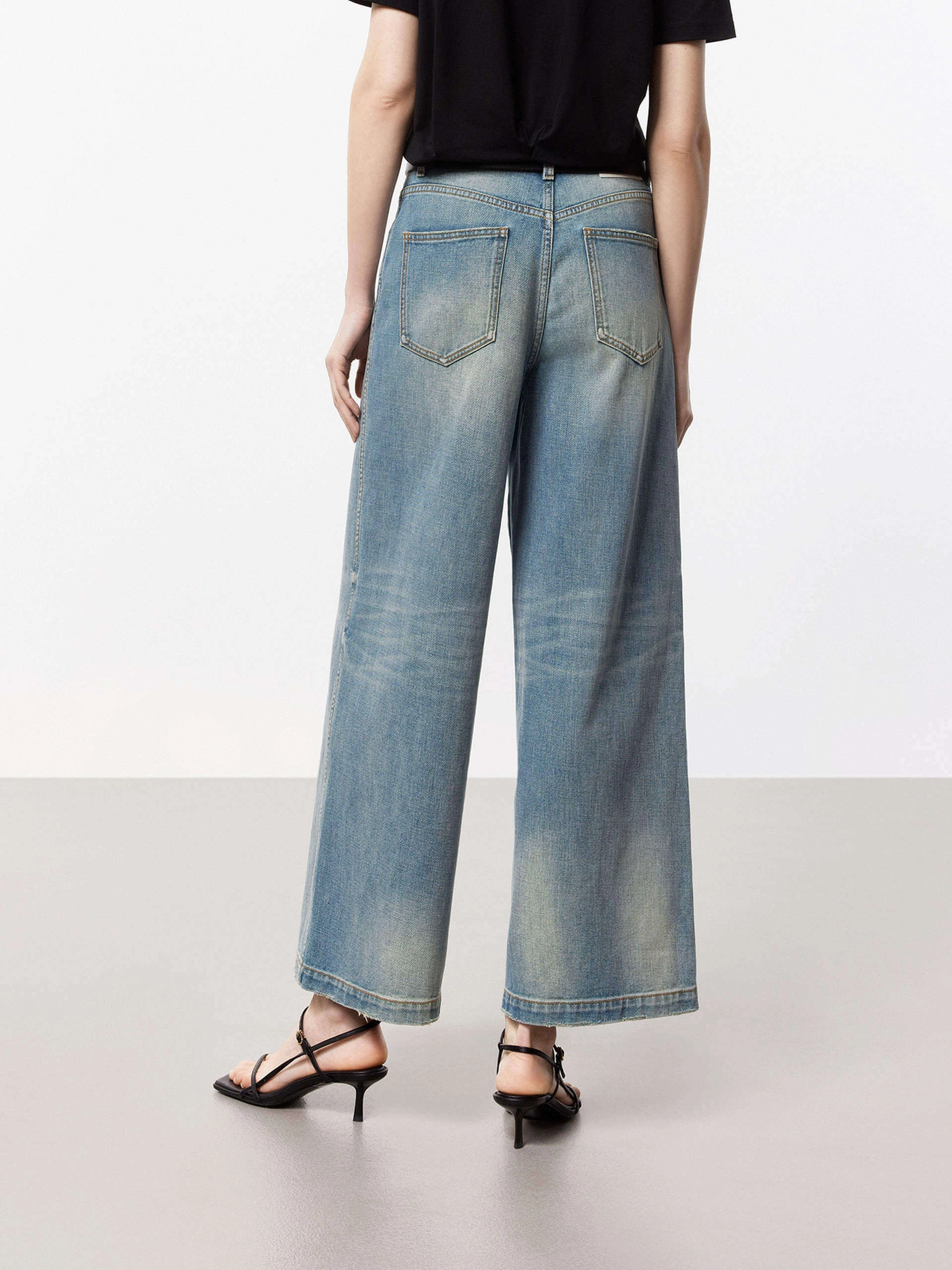 Wide Leg Denim Jeans