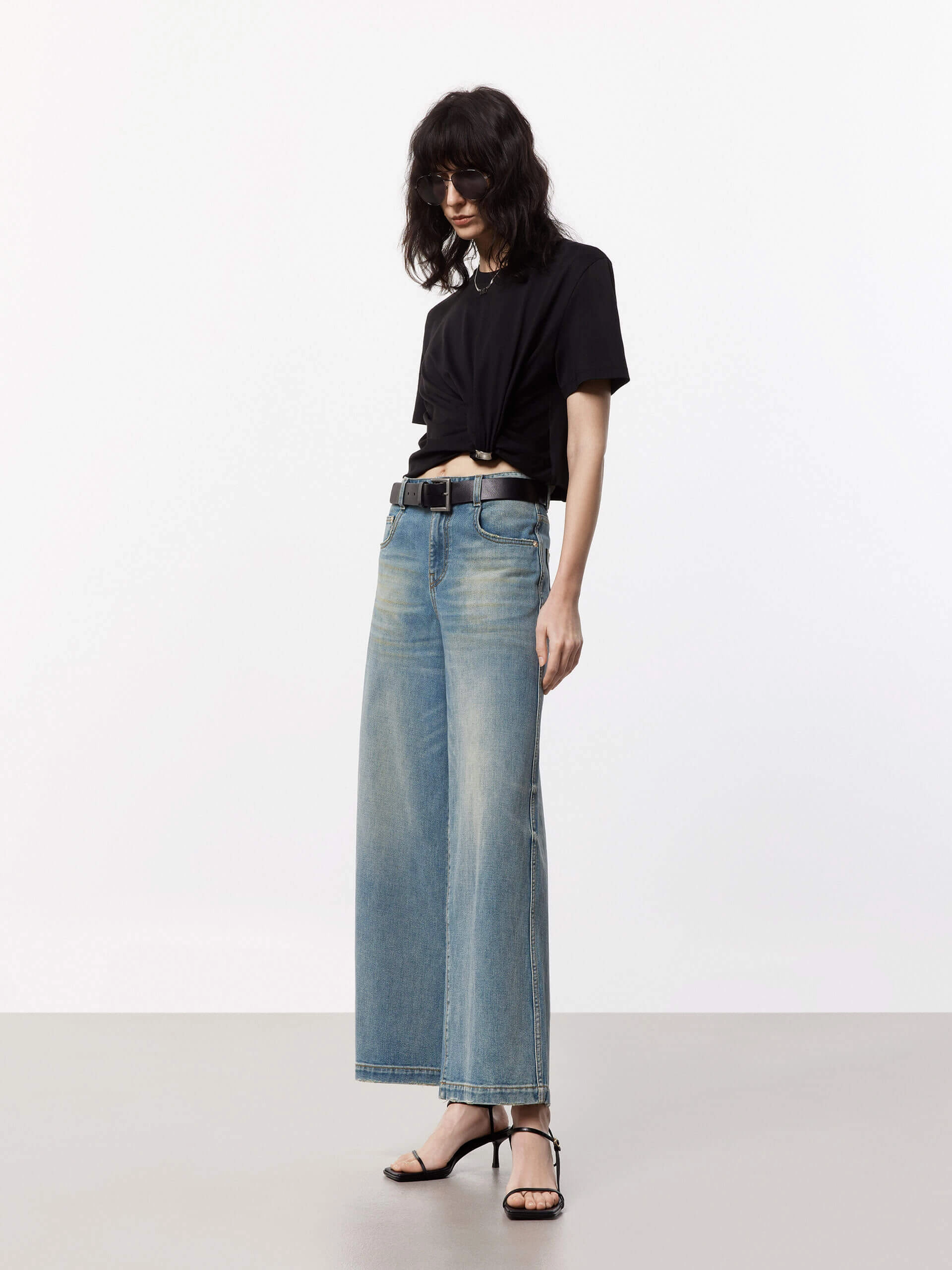 Wide Leg Denim Jeans