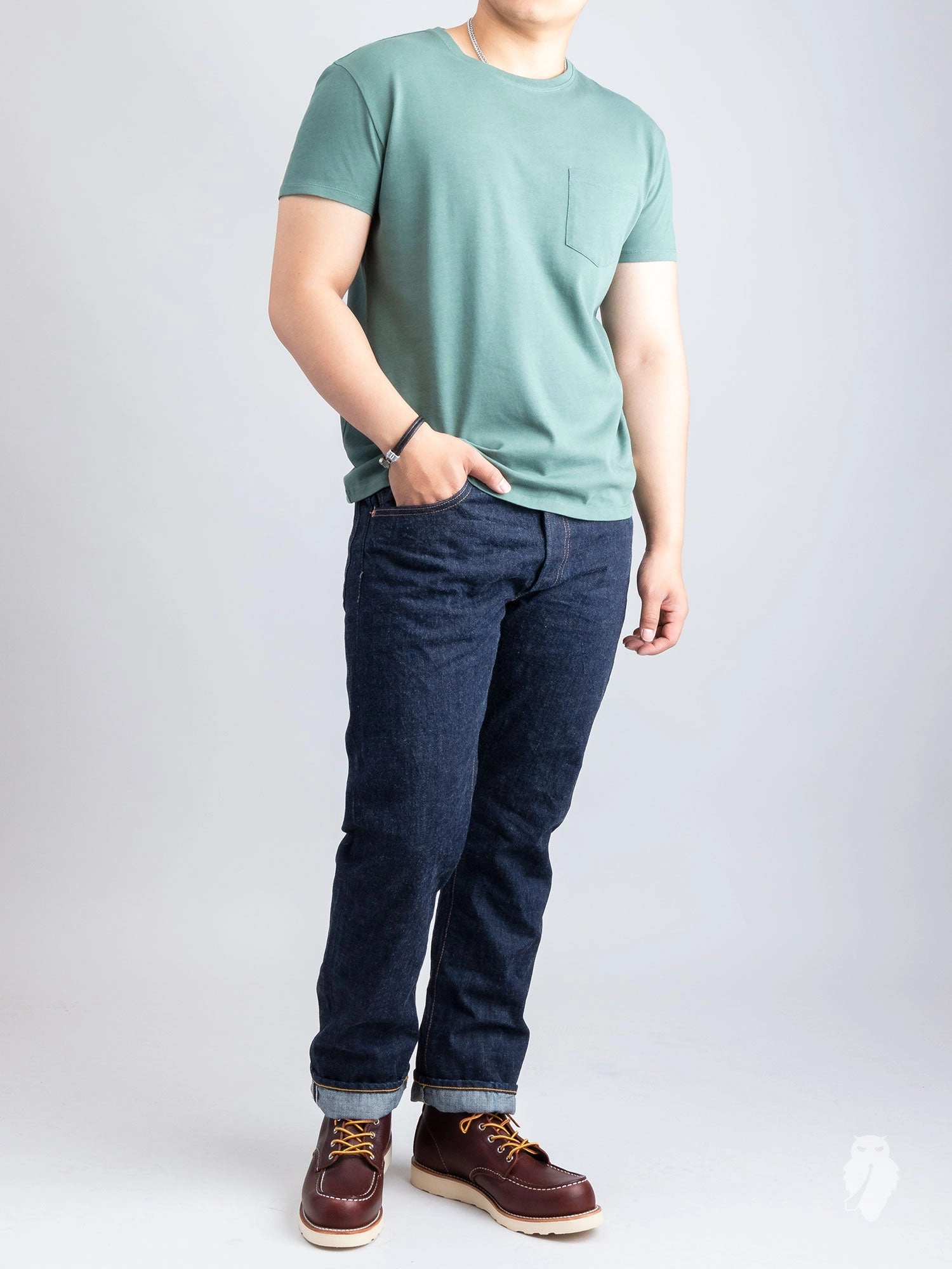 Wilson Pocket T-Shirt in Clover Green