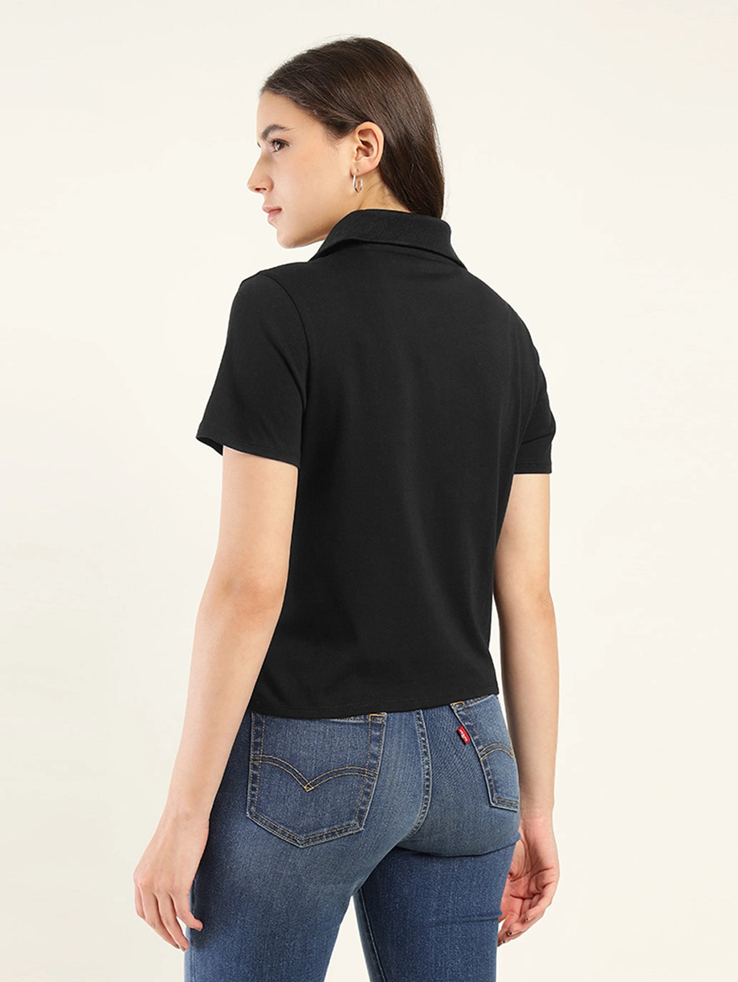 Women's Solid Polo T-Shirt