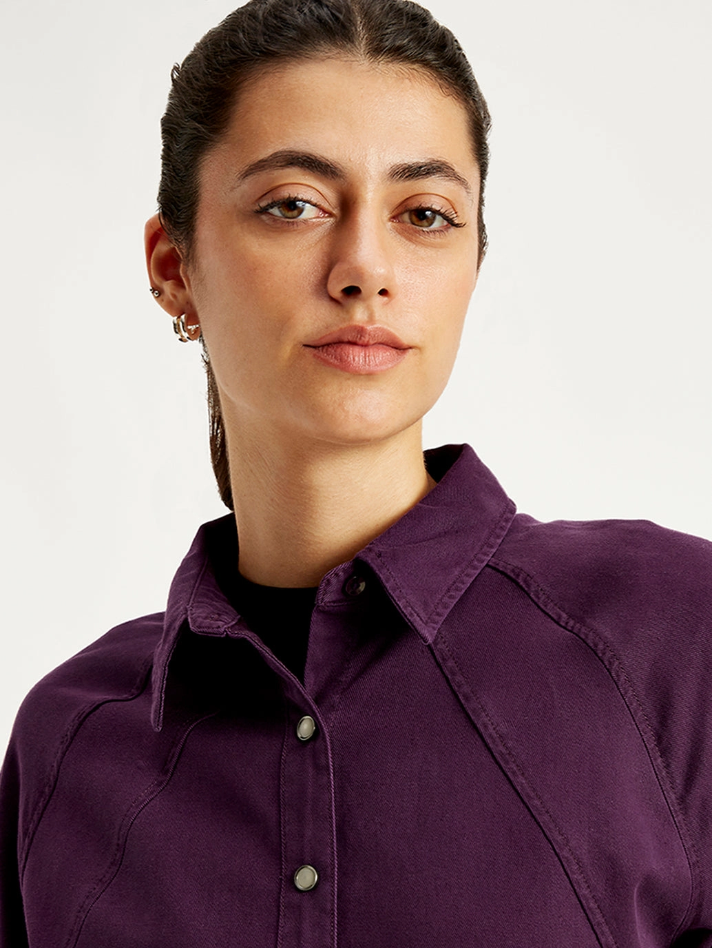 Women's Solid Regular Fit Denim Shirt