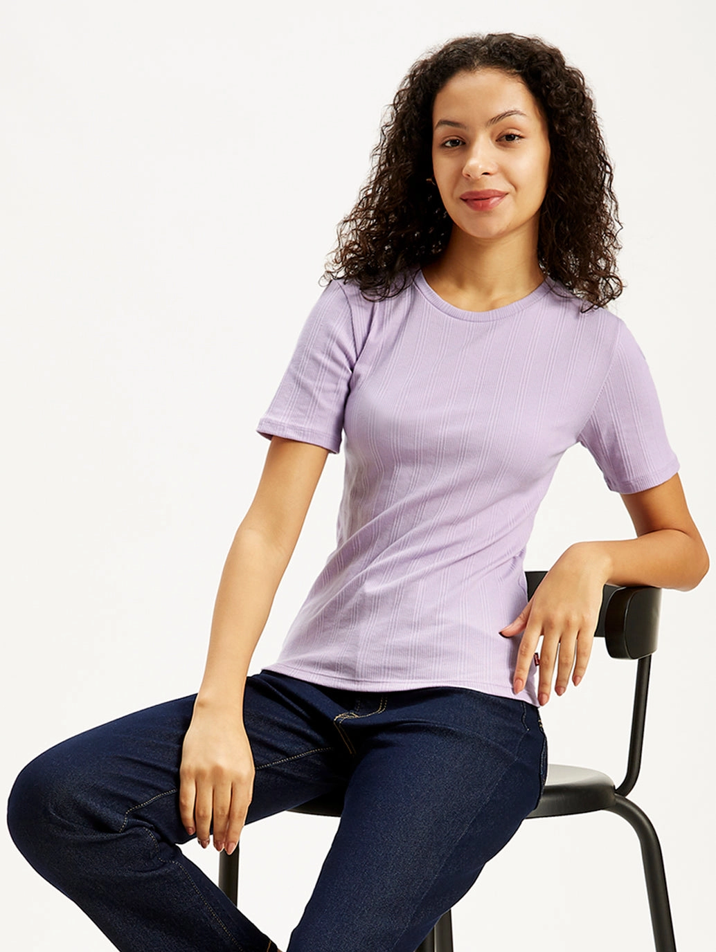 Women's Solid Regular Fit T-Shirt