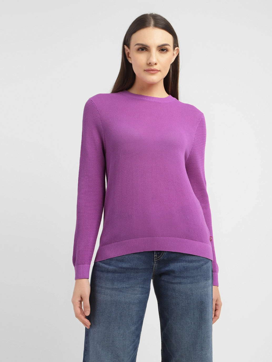 Women's Solid Round Neck Sweater