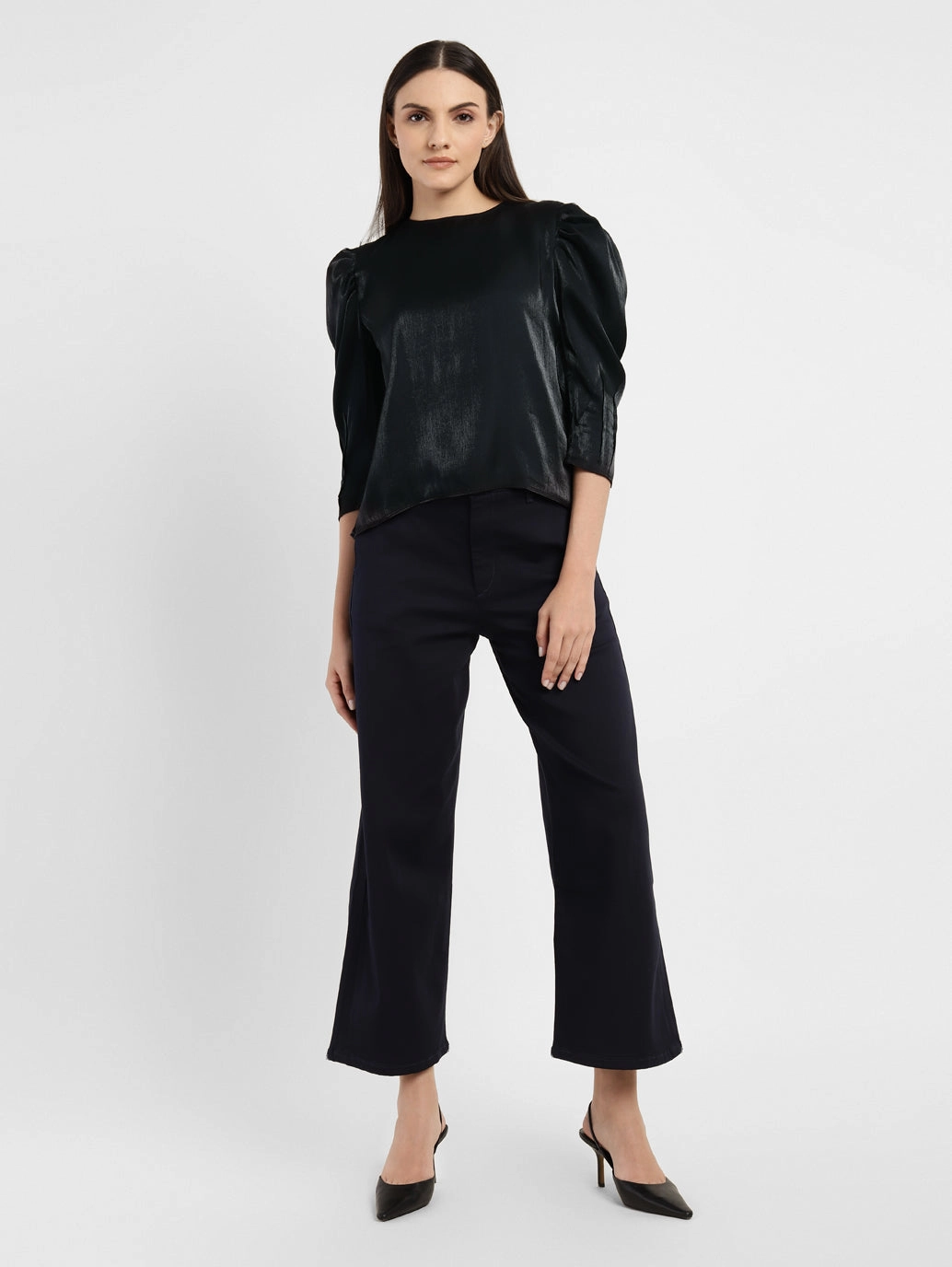 Women's Solid Round Neck Top