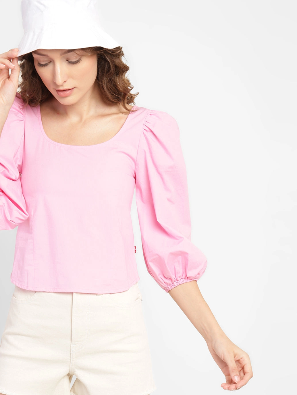 Women's Solid Scoop Neck Top
