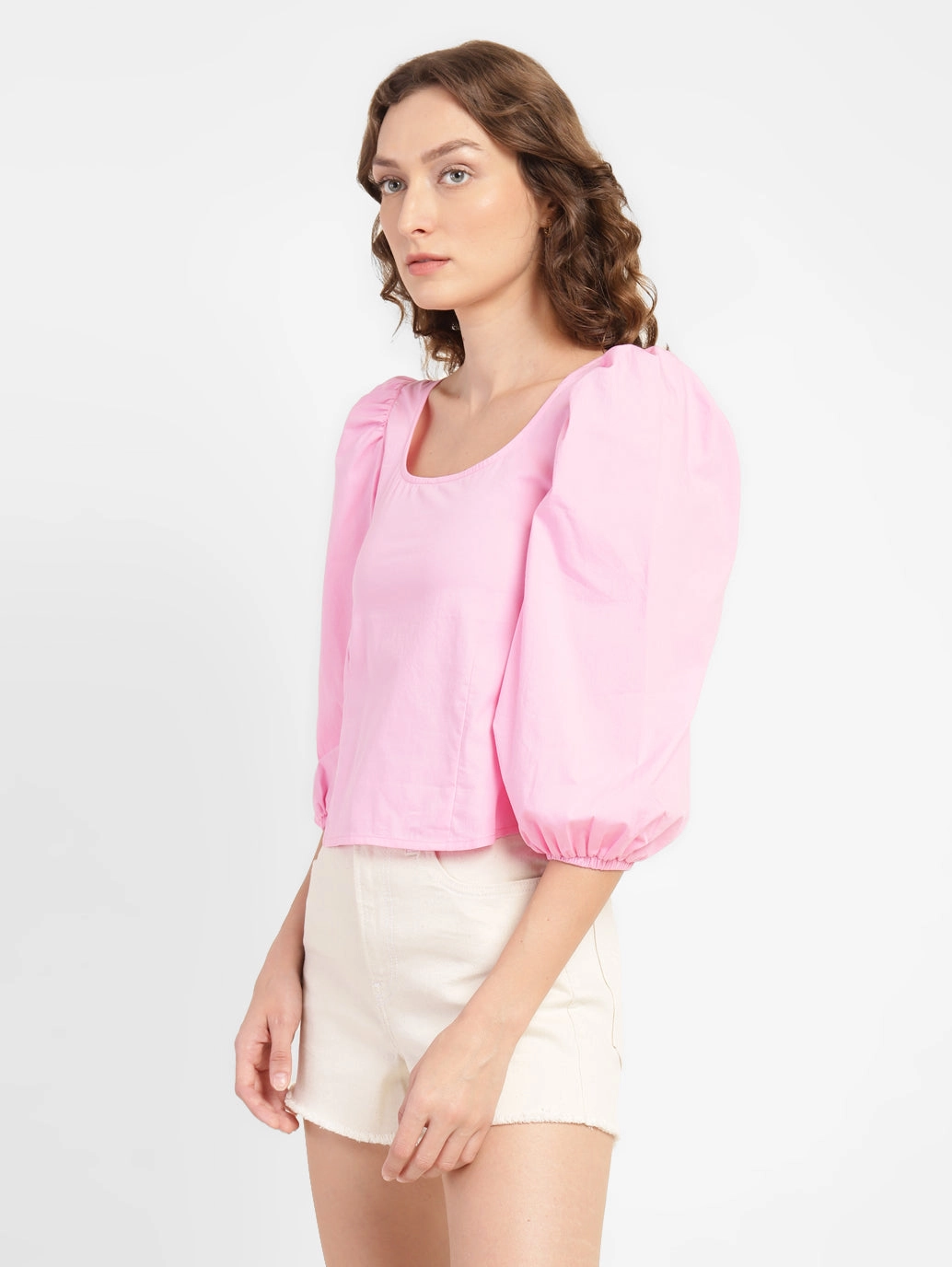 Women's Solid Scoop Neck Top