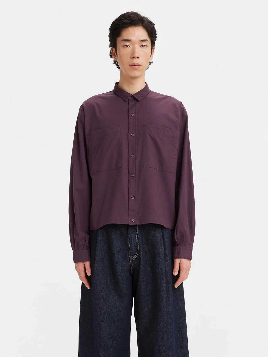 Women's Solid Shirt Collar Shirt