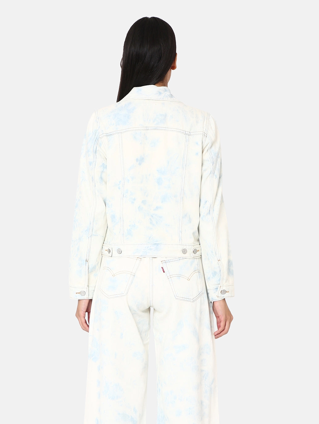 Women's Solid Spread Collar Trucker Jacket