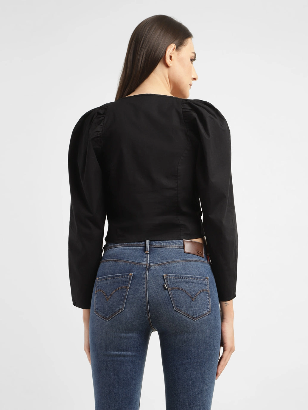 Women's Solid Sweet Heart Neck Top