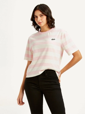 Women's Striped Relaxed Fit T-Shirt