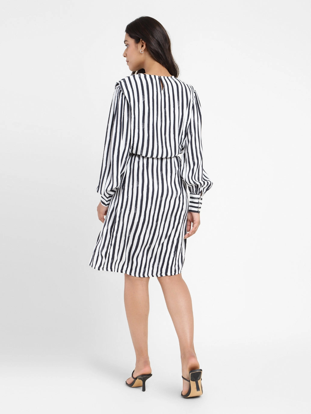 Women's Striped Round Neck Dress