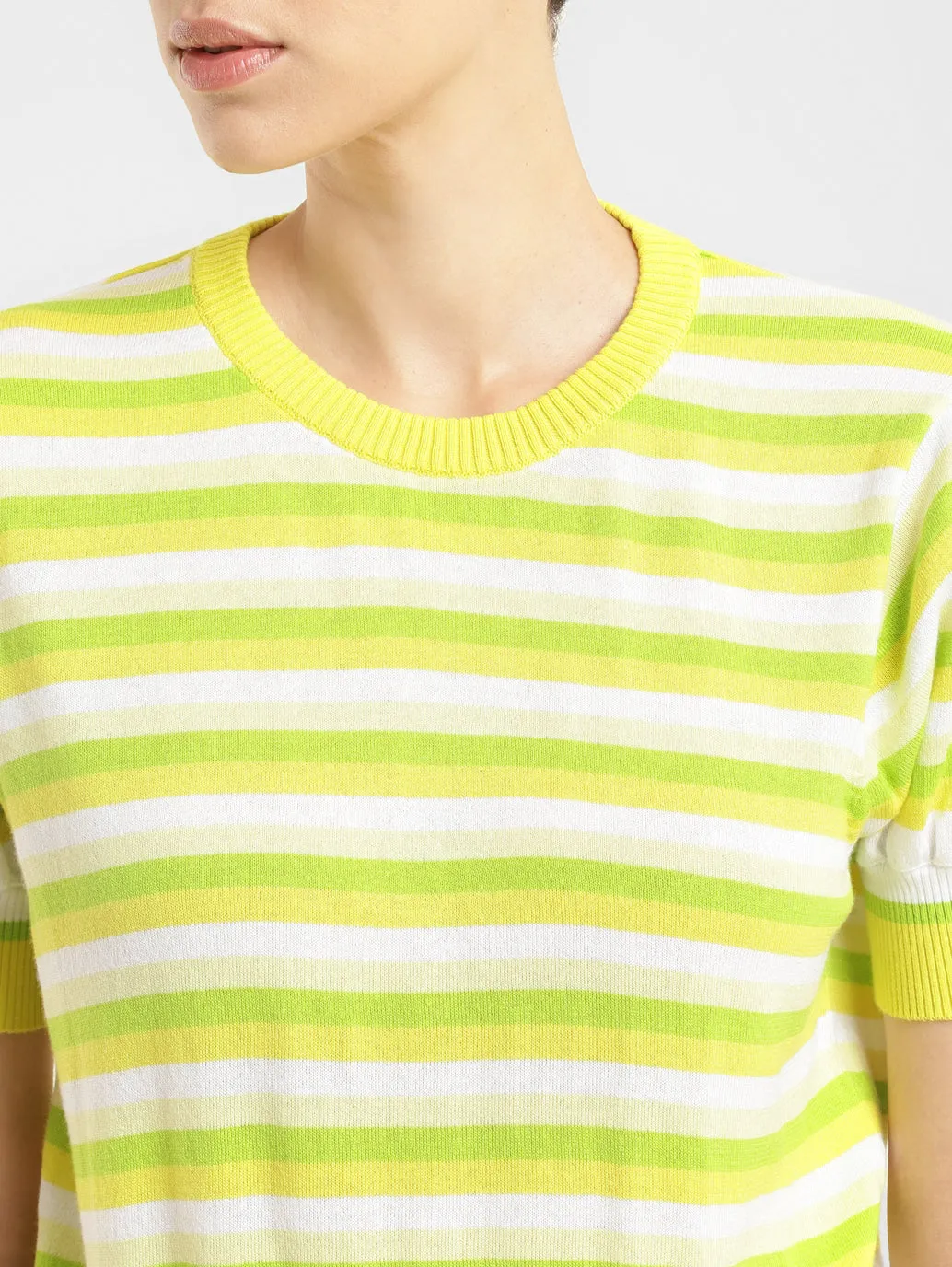 Women's Striped Round Neck Sweater