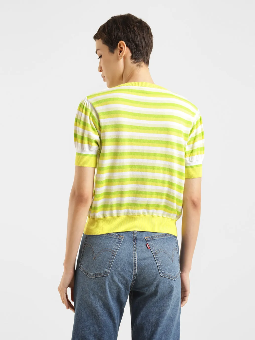 Women's Striped Round Neck Sweater