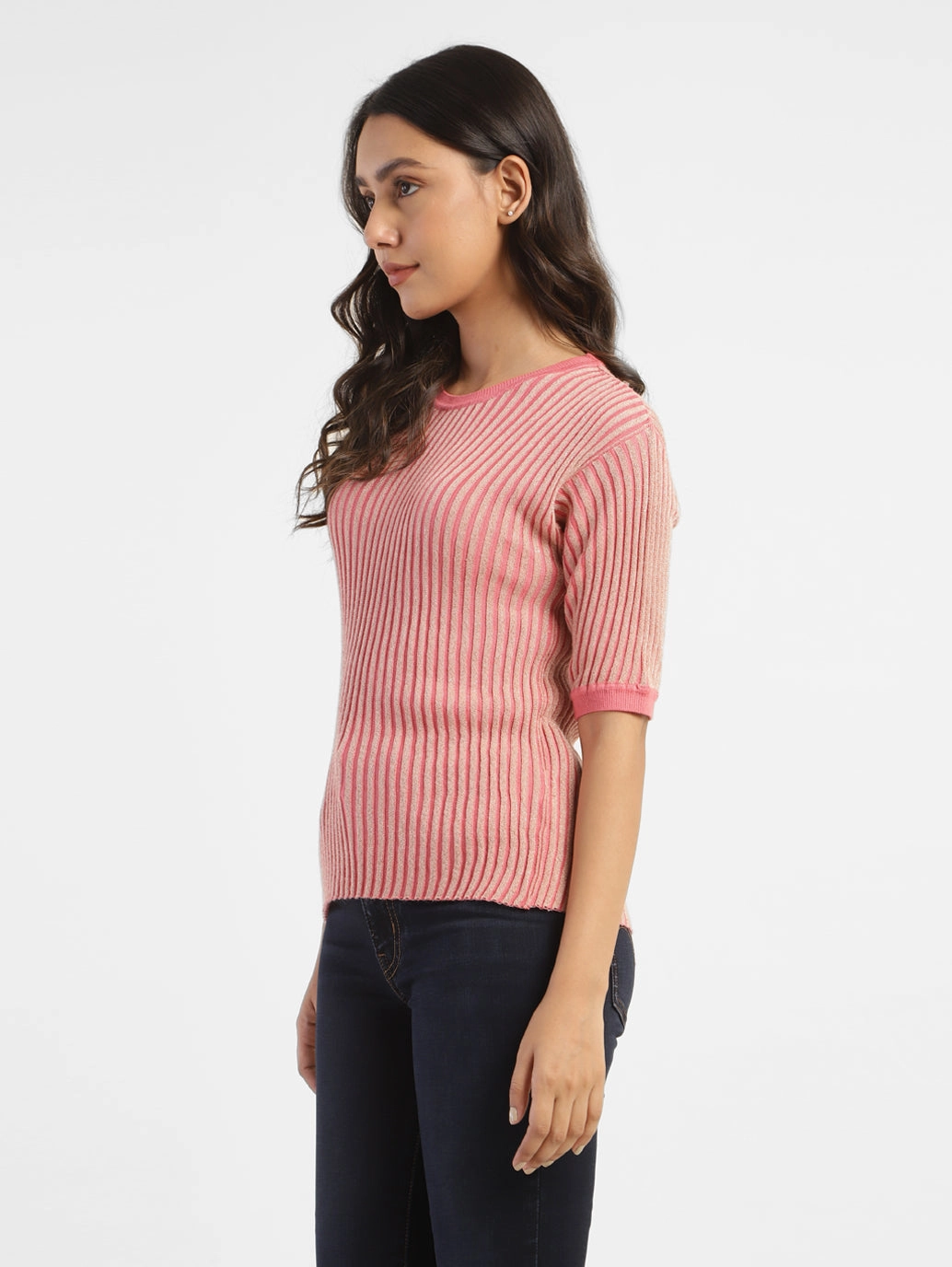 Women's Striped Round Neck Top