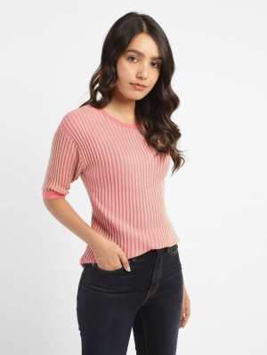 Women's Striped Round Neck Top